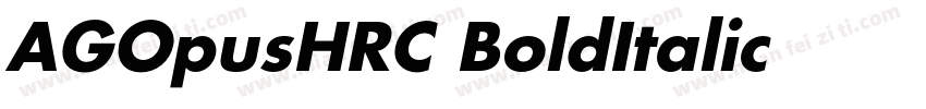AGOpusHRC BoldItalic 语言英文字体转换
